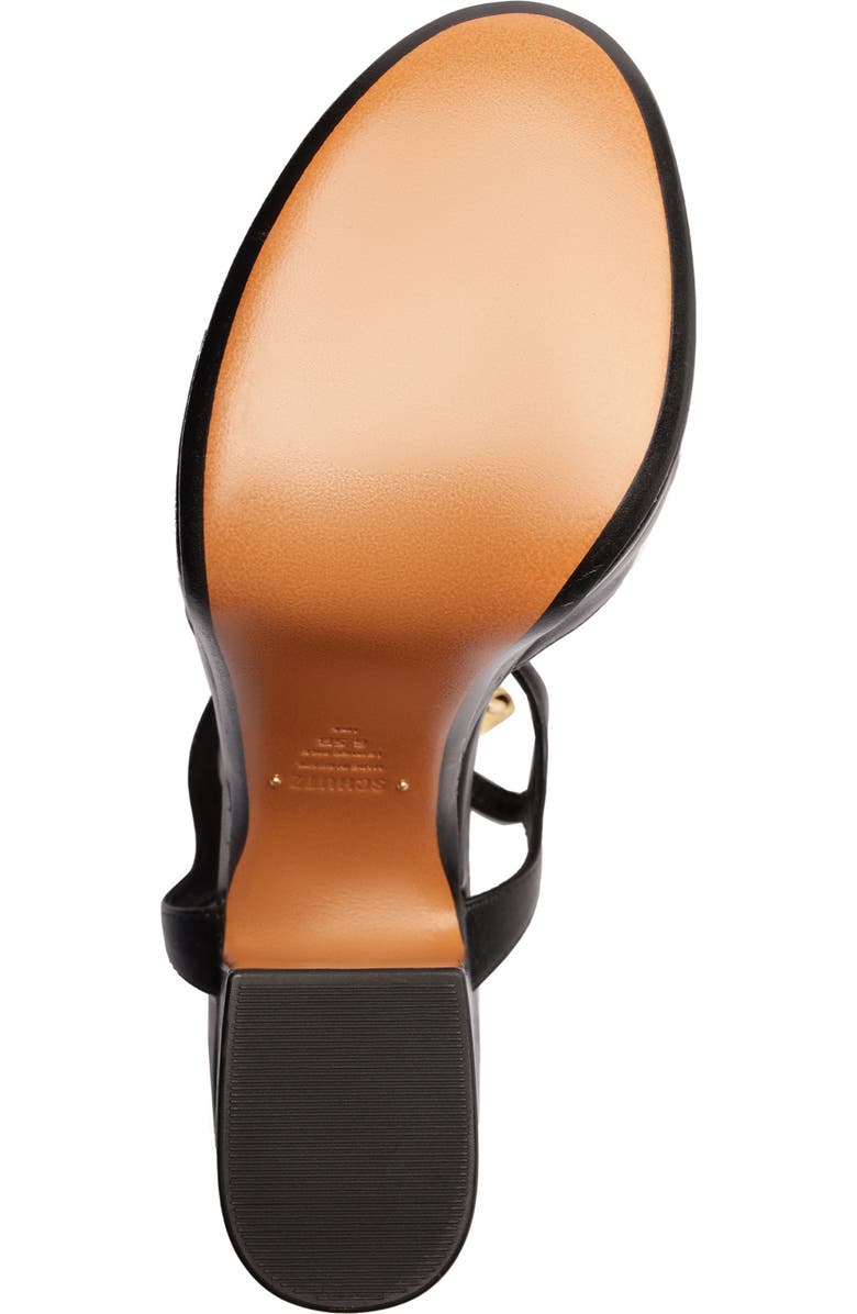 Schutz Lys Ankle Strap Platform Sandal, Alternate, color, Black