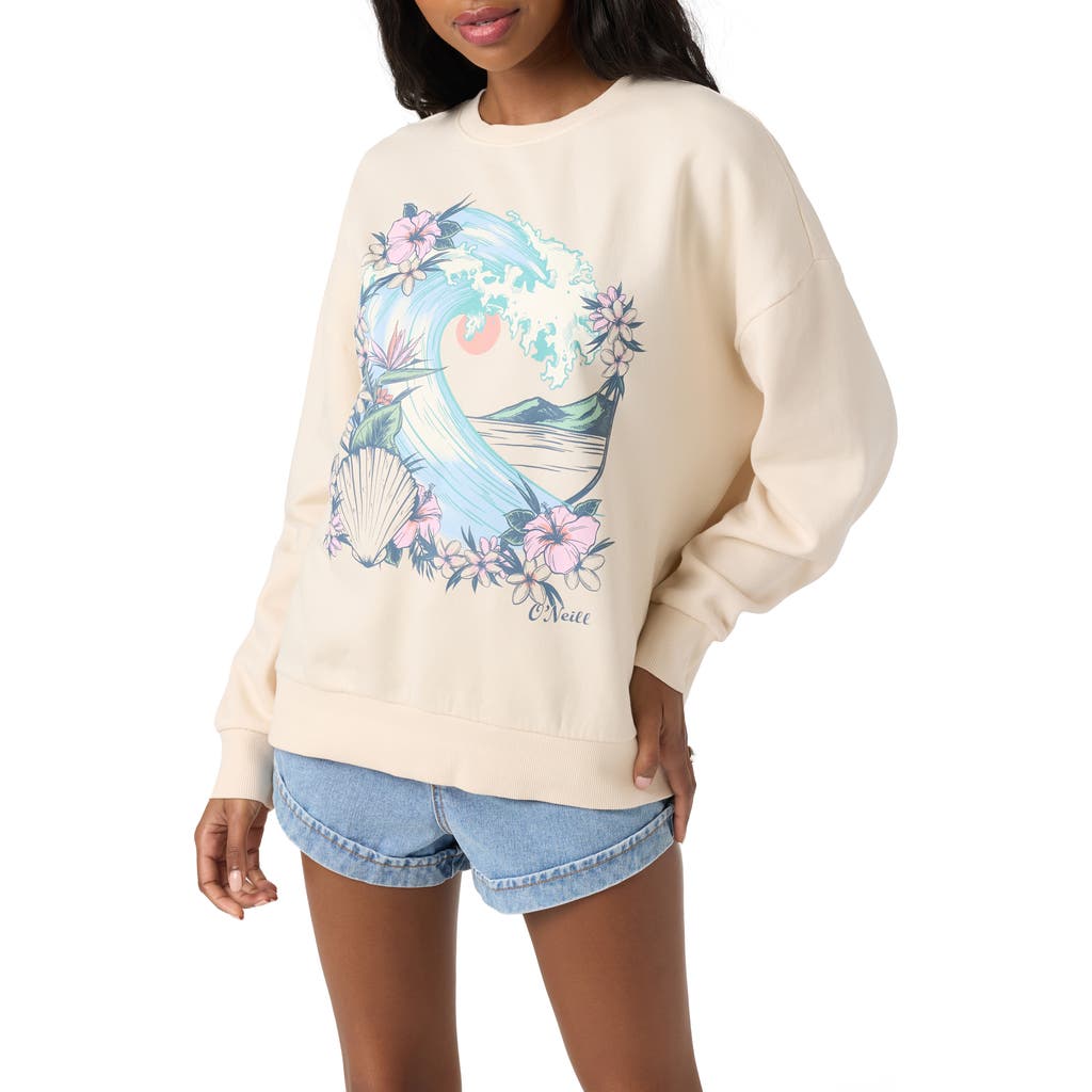 O'neill Solis Fleece Graphic Sweatshirt In Nude