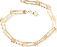 LANA 14K Gold Laser Interlocking Chain Bracelet