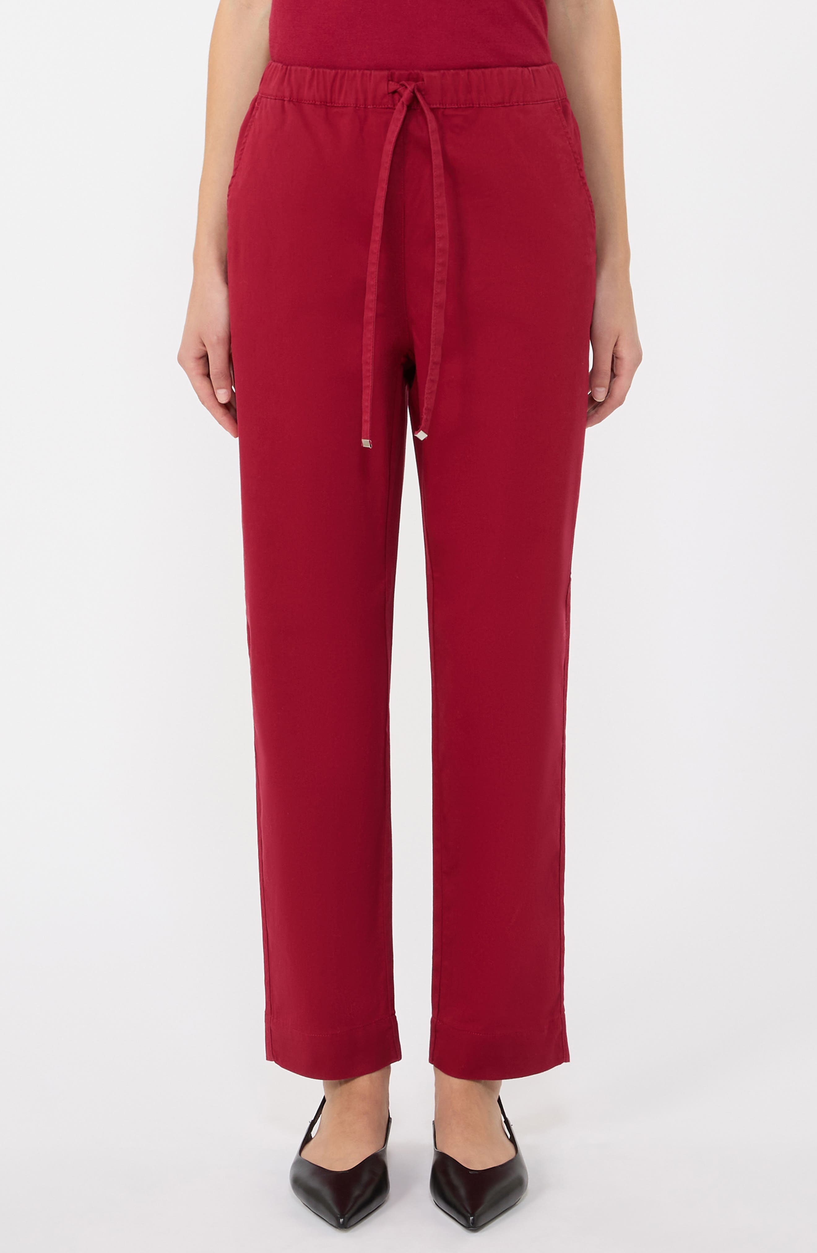 Mara Drawstring Stretch Cotton Pants
