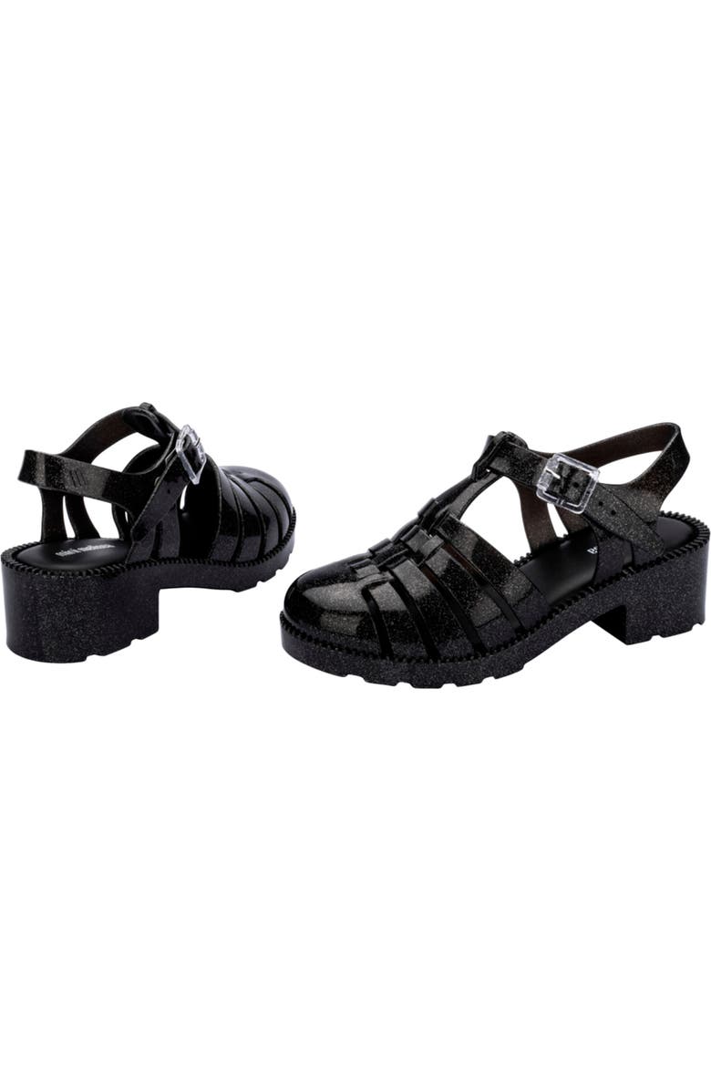 Mini Melissa Posession Jelly Fisherman Sandal, Alternate, color, Pearly Black