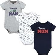 Hudson Baby Triple Pack of Essential Cotton One-Piece Rompers