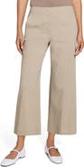 Theory Clean Terena Crop Wide Leg Linen Blend Pants