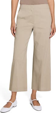 Theory Clean Terena Crop Wide Leg Linen Blend Pants