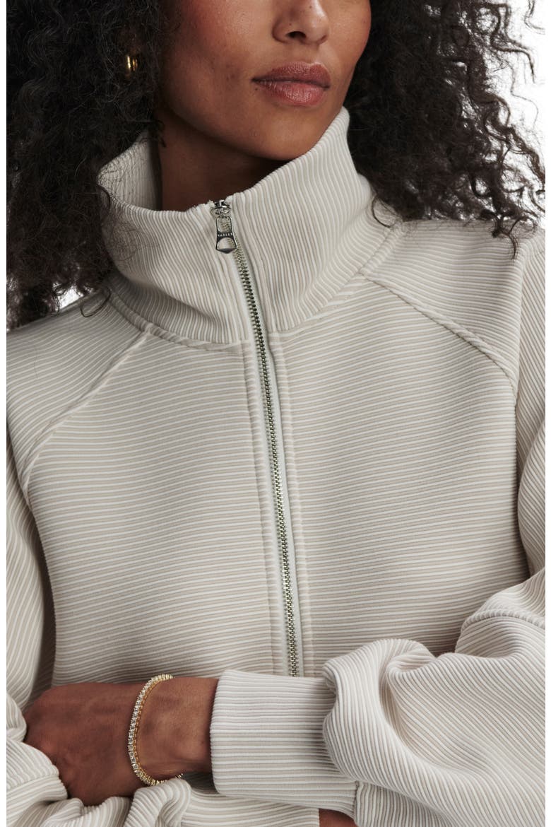 Milano Half-Zip Sweatshirt, Alternate, color, SILVER GREY/ SNOW WHITE