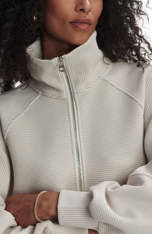 Varley Milano Half-zip Sweatshirt In Silver Grey/snow White