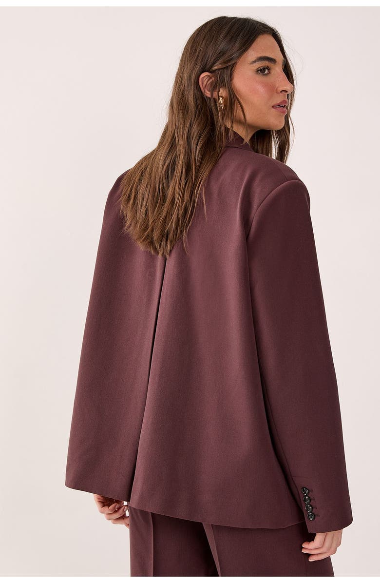 NASTY GAL Double Breasted Oversized Blazer, Alternate, color, Chocolate