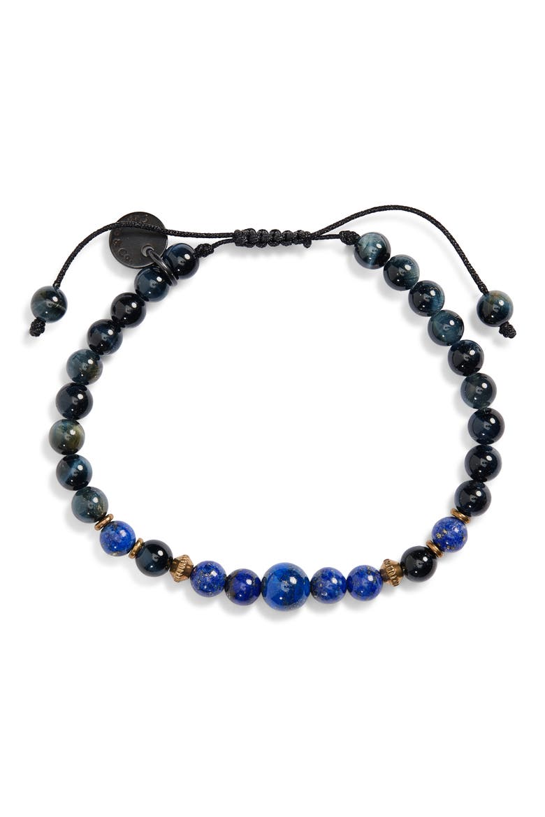 Semiprecious Stone Slider Bracelet, Main, color, LAPIS LAZULI