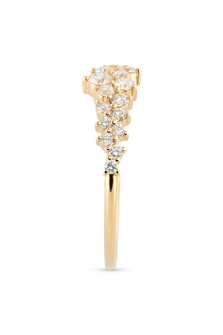 Diamond Cluster Ring, Alternate, color, YELLOW GOLD