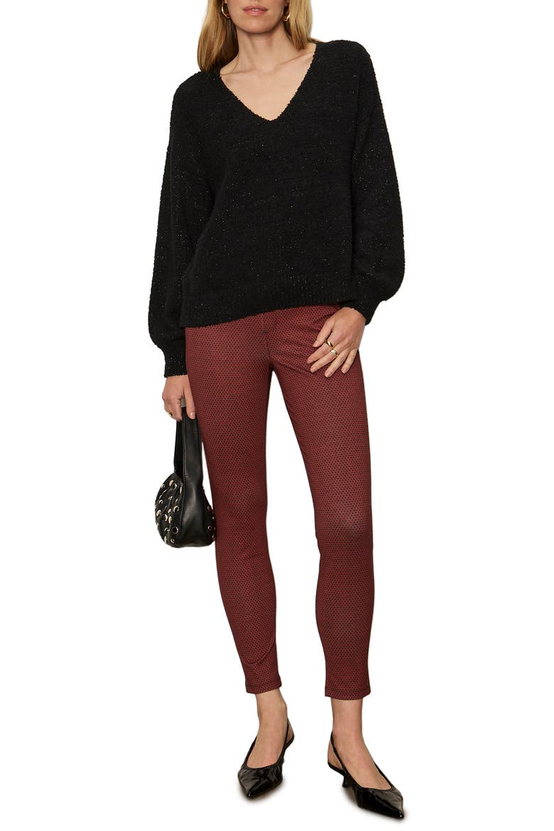 Teddy Shine Sweater, Alternate, color, BLACK