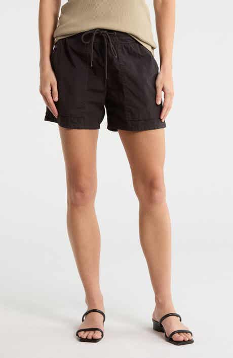 James Perse Stretch Cotton Poplin Drawstring Shorts