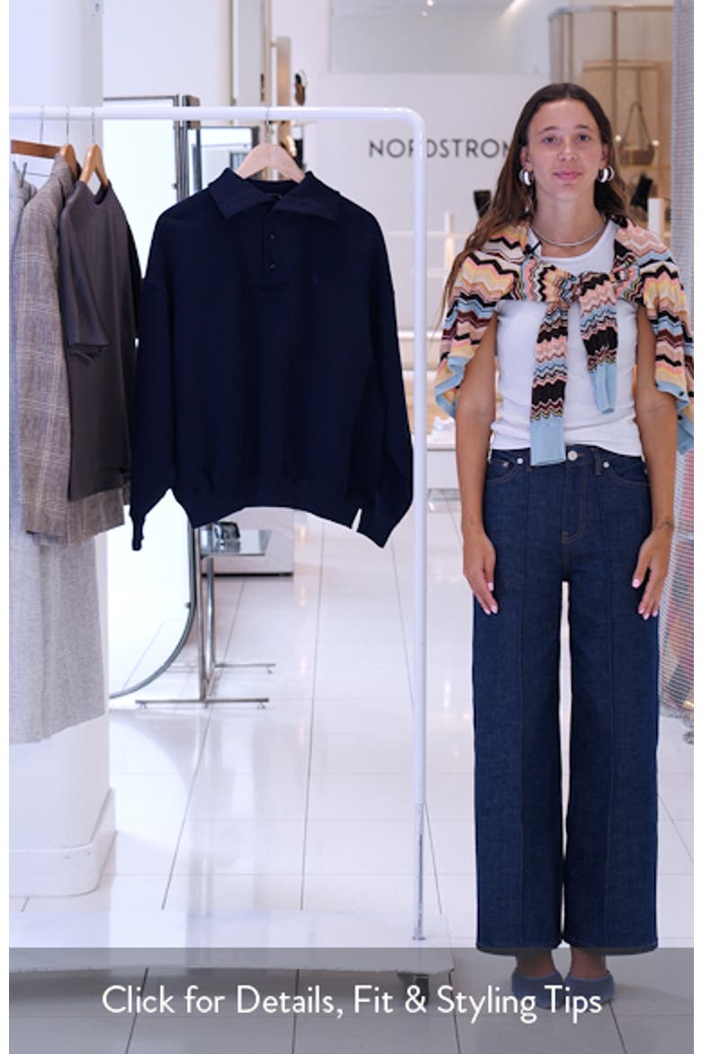Rib Trim Mock Neck Pullover video