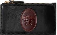 Versace Medusa Leather Zip Card Case