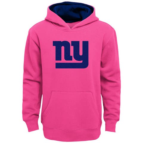 Girls Youth Pink New York Giants Prime Hoodie