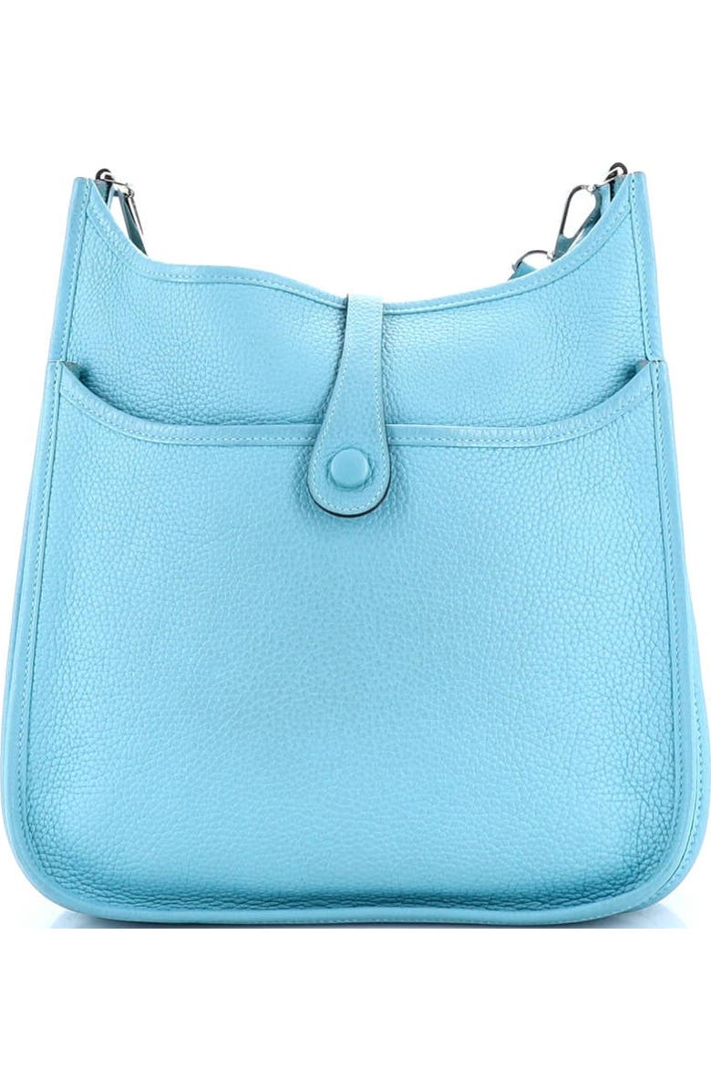 Pre-Owned Hermes Evelyne Bag Gen III Clemence PM, Alternate, color, Bleu Atoll