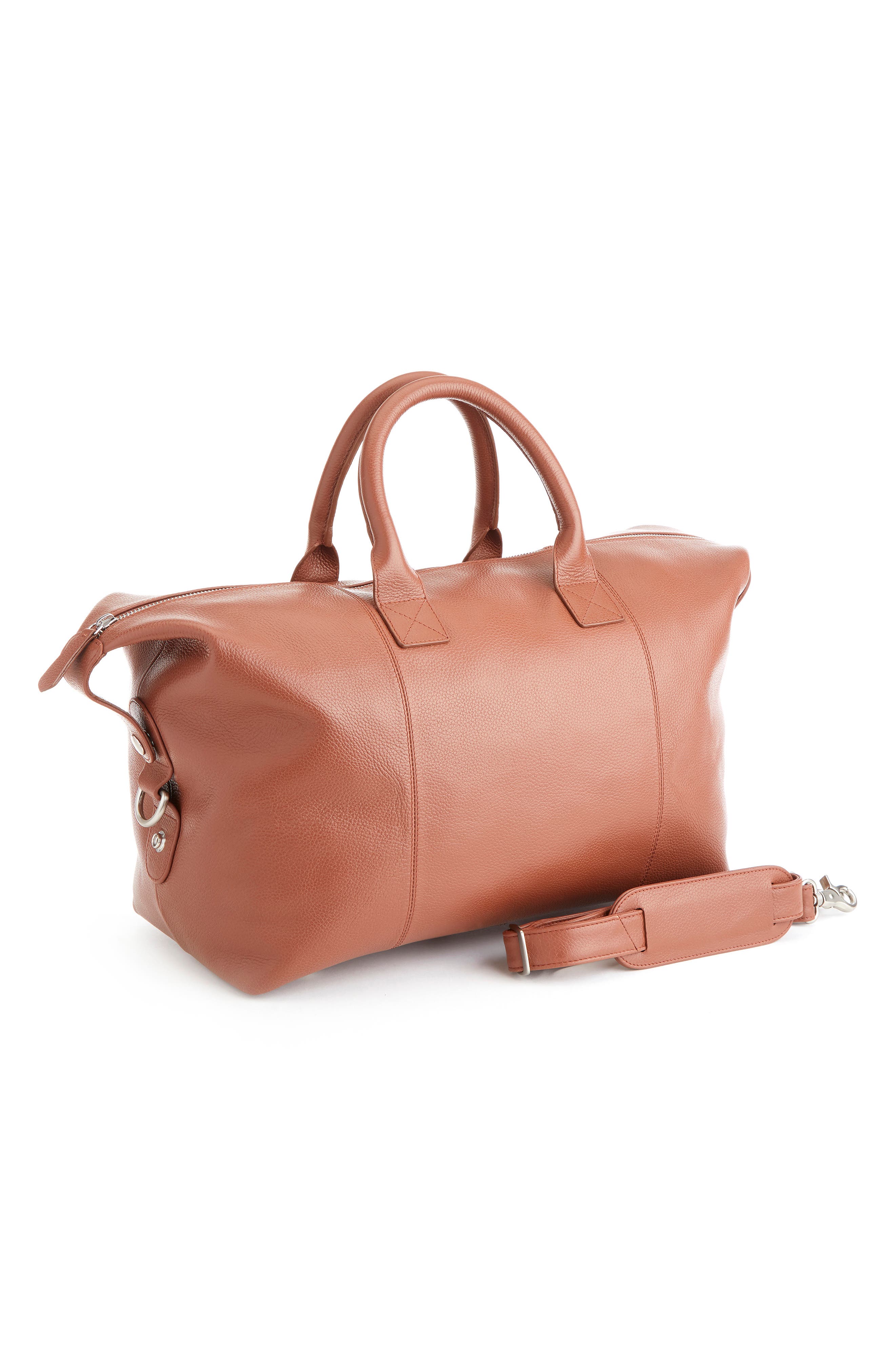 ROYCE New York Leather Duffle Bag, Alternate, color, Tan