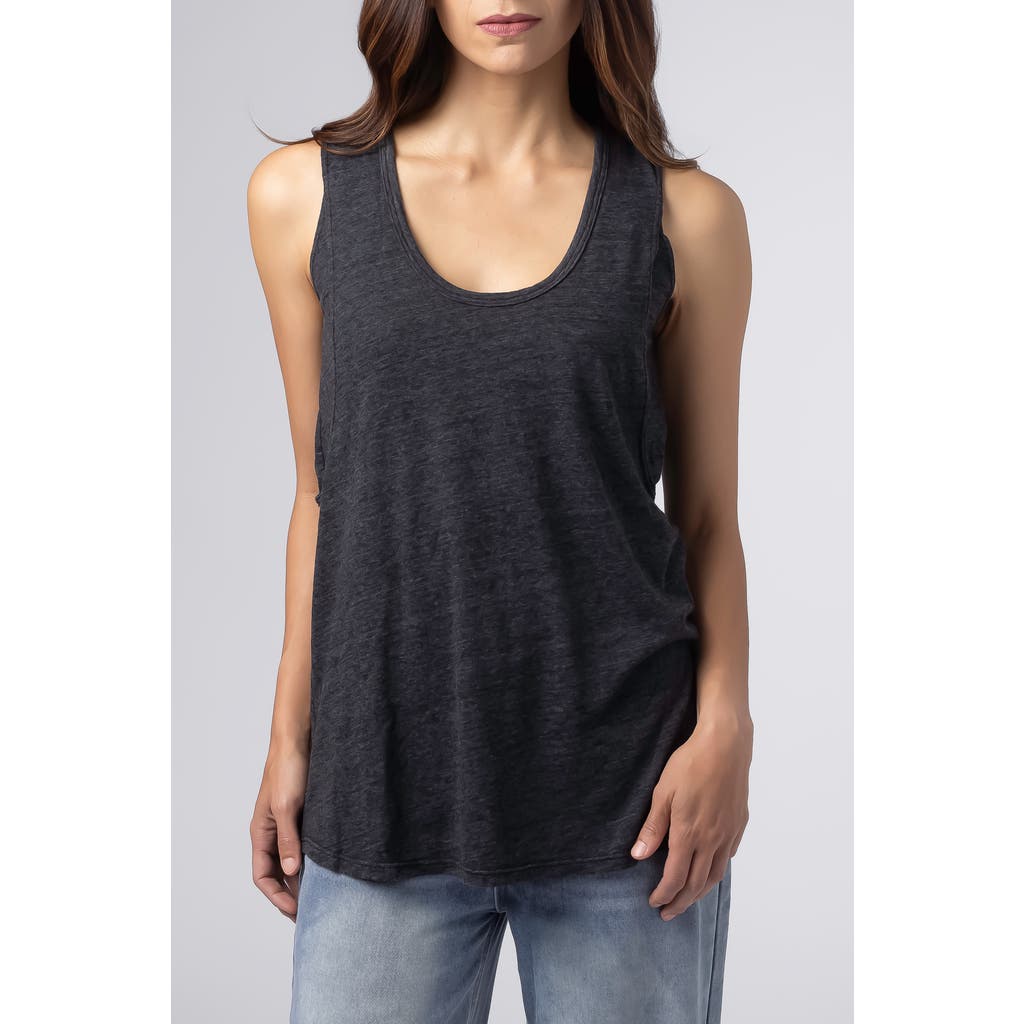 Bun Maternity Nursing Apparel Flowy Nursing Tank Top Cotton Blend In Black