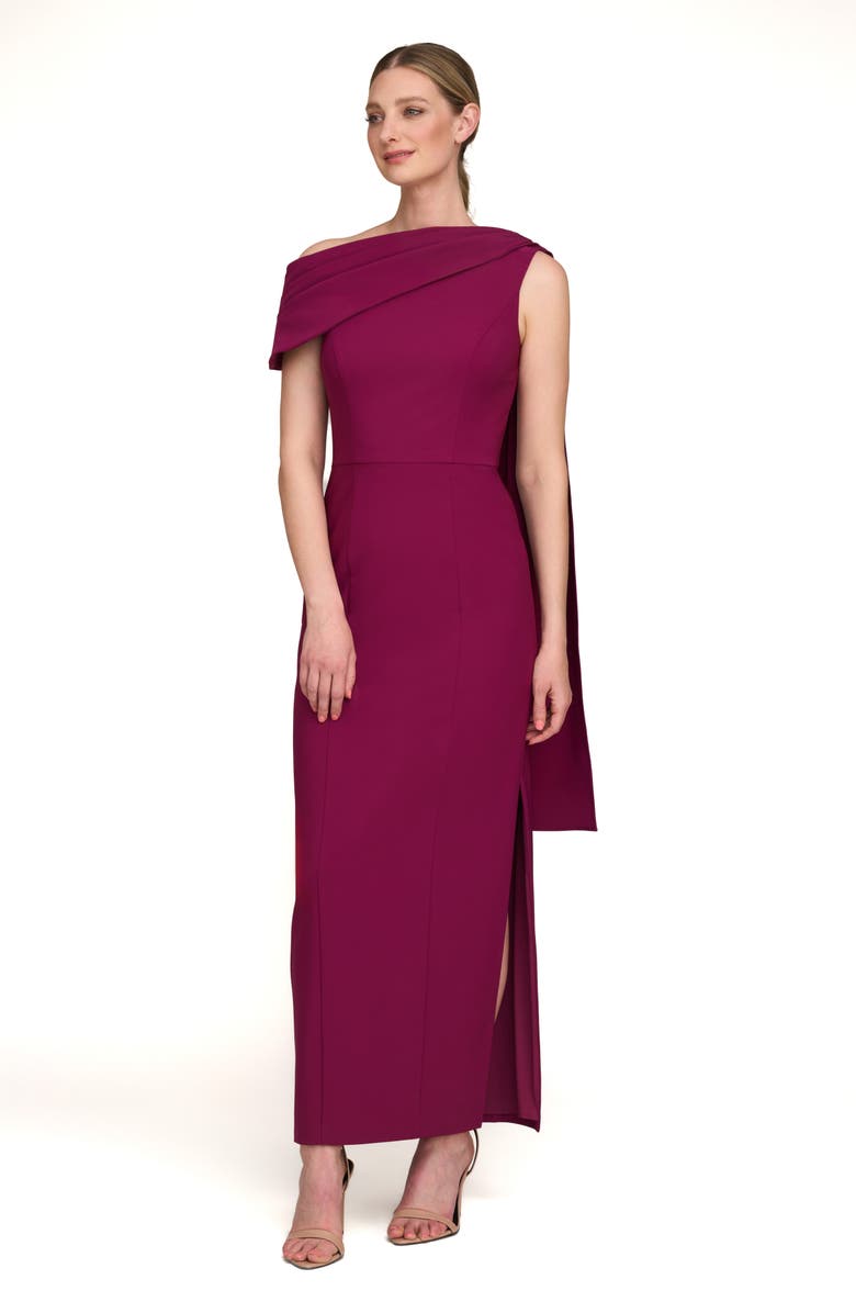 Kay Unger Dominca Drape One-Shoulder Gown, Alternate, color,
