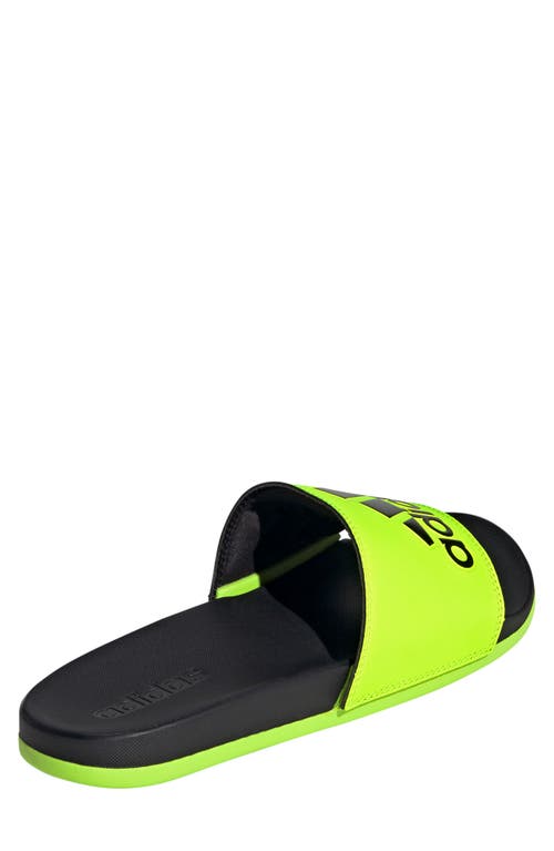 Adidas Originals Adidas Adilette Comfort Slide Sandal In Lucid Lemon/black/black