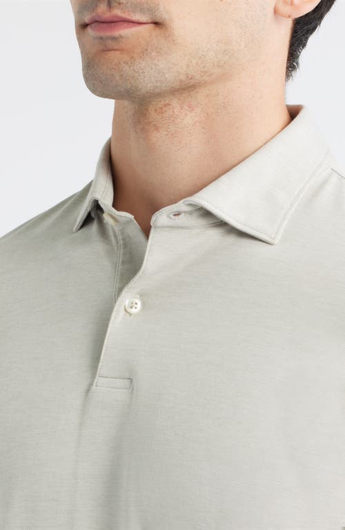 Johnnie-o Idris Top Shelf Long Sleeve Polo In Brown