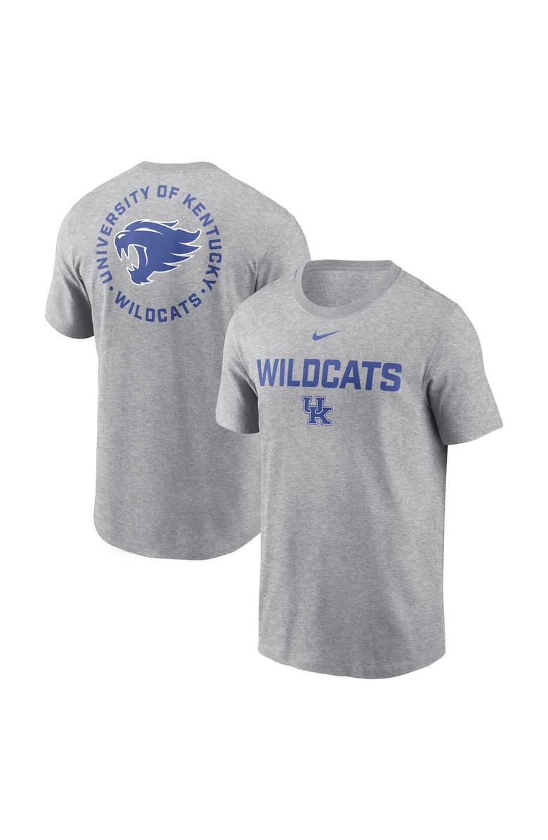 Nike Men's Nike Heather Gray Kentucky Wildcats Campus 2-Hit T-Shirt, Main, color, Heather Gray