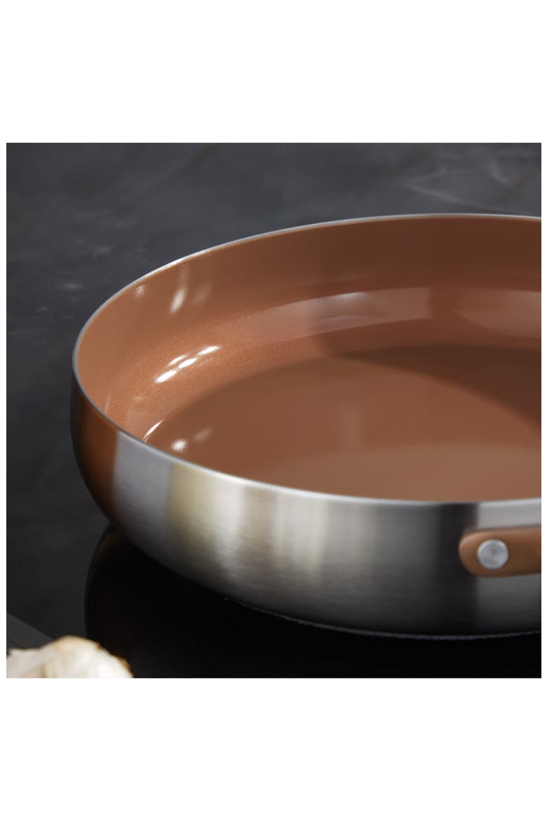 Belly Tri-Ply Stainless Steel Skillet, Alternate, color, WARM BLUSH