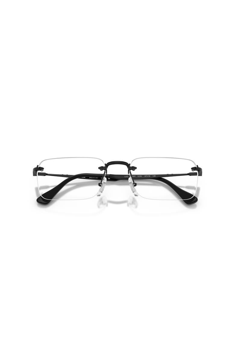 Persol 55mm Rectangle optical glasses, Alternate, color, Black