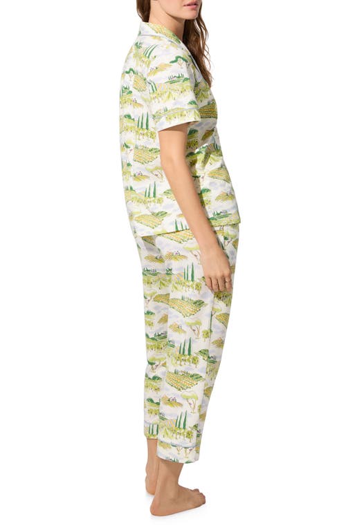 Bedhead Pajamas Print Jersey Crop Pajamas In Green