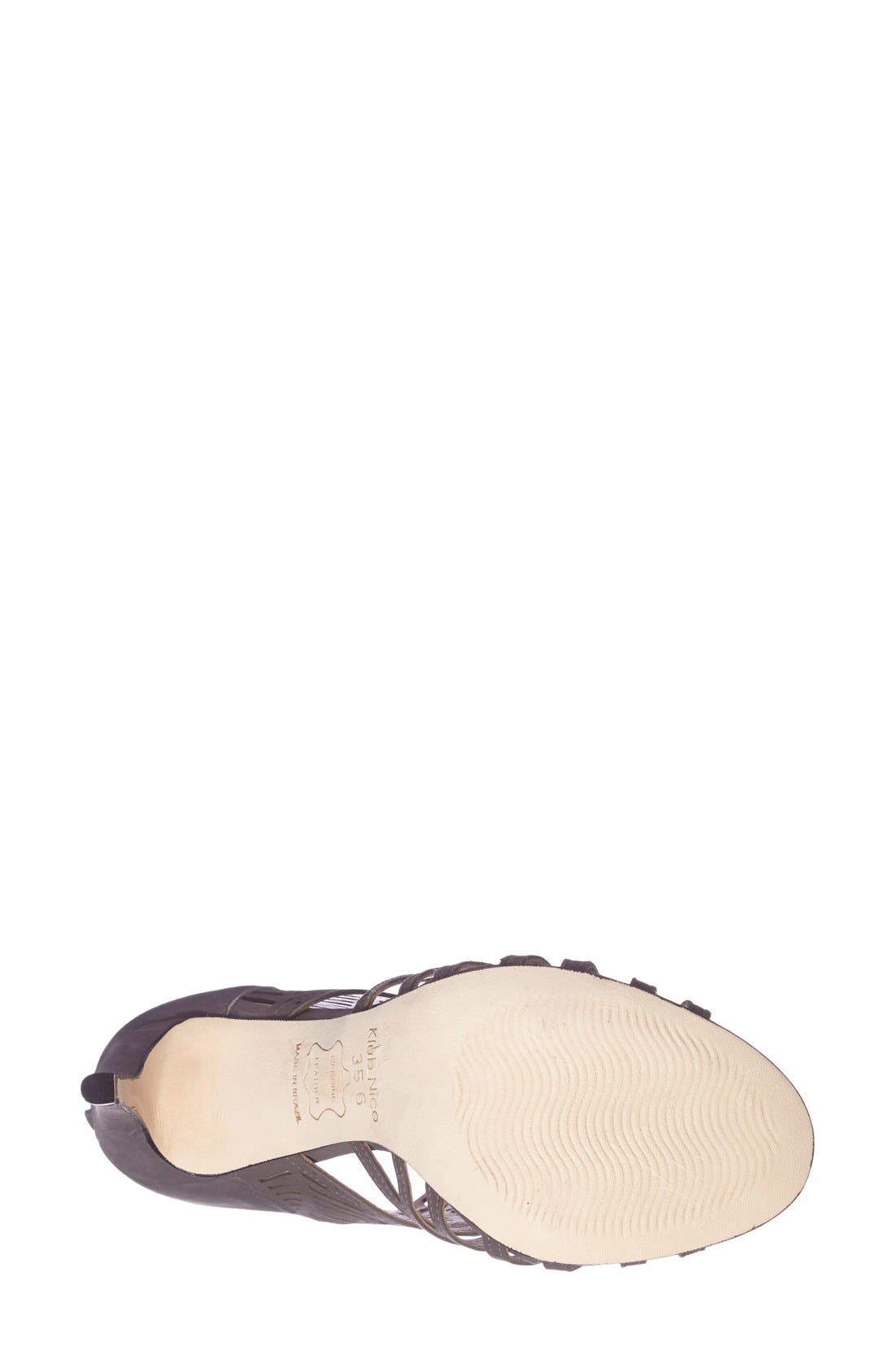 'Mirelle' Cutout Bootie, Alternate, color, CHARCOAL