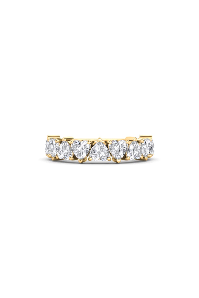 Alternating Hearts Lab Created Diamond Half Eternity Ring, Alternate, color, YELLOW GOLD