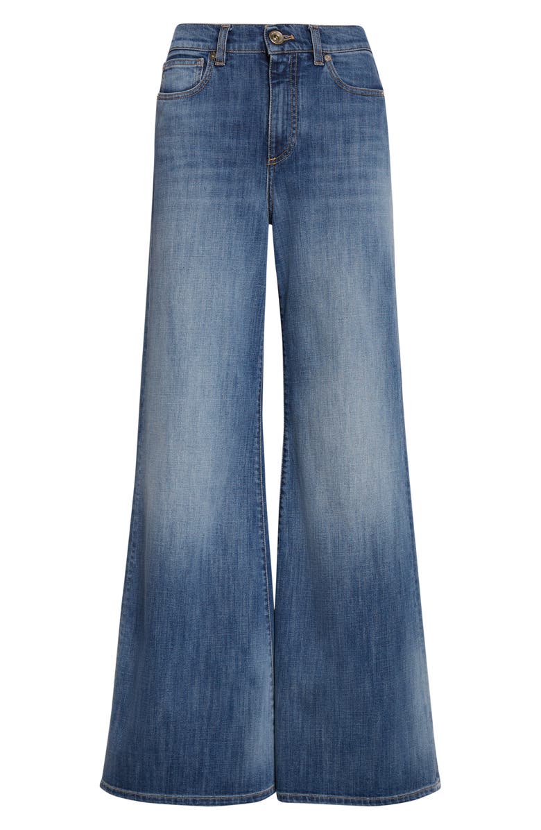 Eleventy Garment Dye Flare Leg Bull Denim Jeans, Alternate, color, 130 Sky Blue