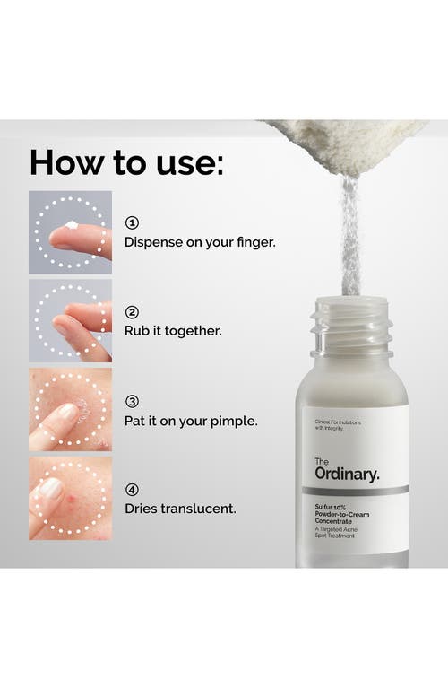 The Ordinary Sulfur 10% Powder-to-cream Concentrate In Transparent