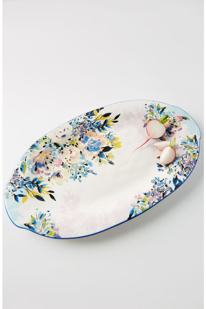 Anthropologie Gardenshire Earthenware Platter, Main, color, BLUE COMBO