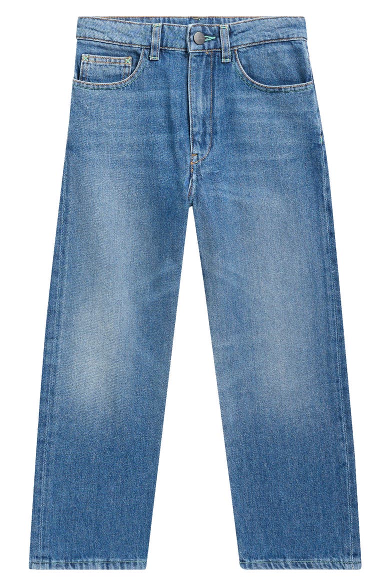 Kids' Straight Leg Relaxed Jeans, Main, color, BLUE MINT