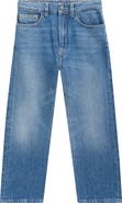 Palm Angels Kids' Straight Leg Relaxed Jeans