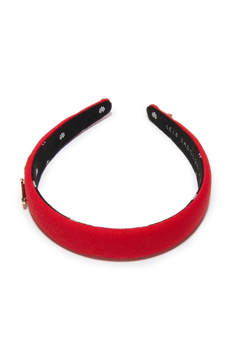 Lele Sadoughi Chi Omega Charlotte Headband, Alternate, color, Cardinal Red 600