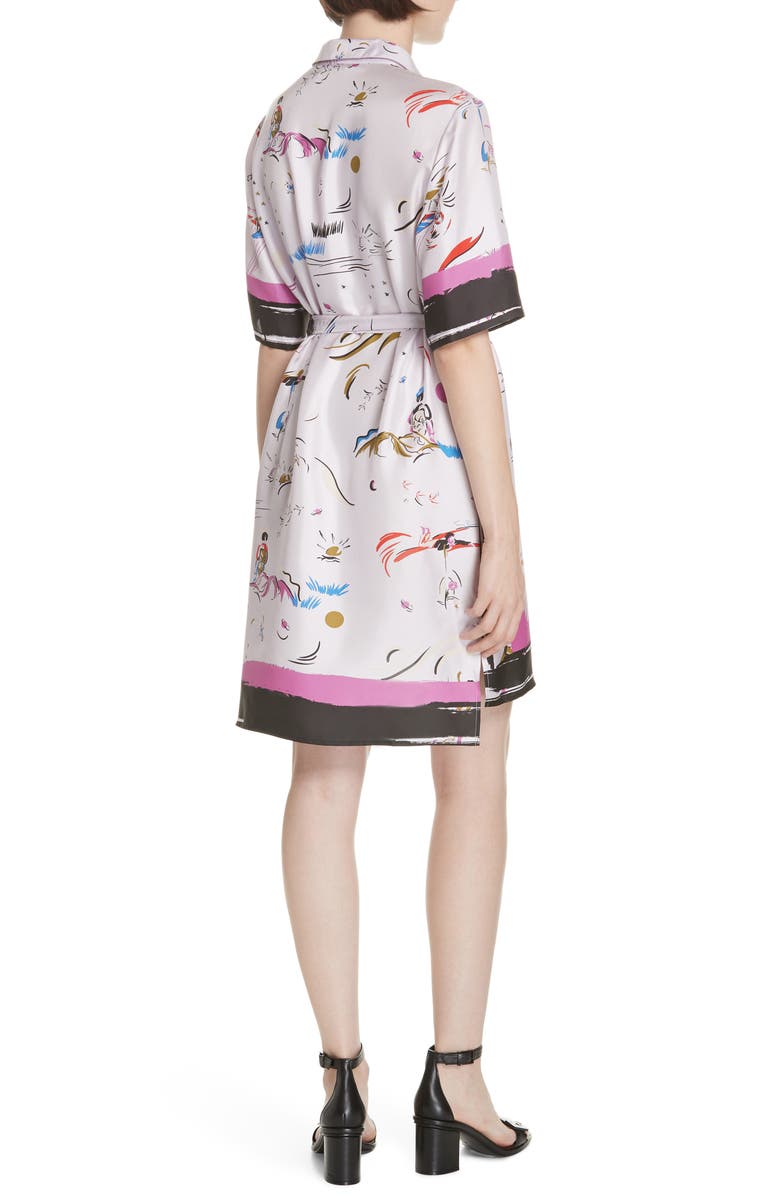 Tory Burch Painted Border Shirtdress, Alternate, color, 