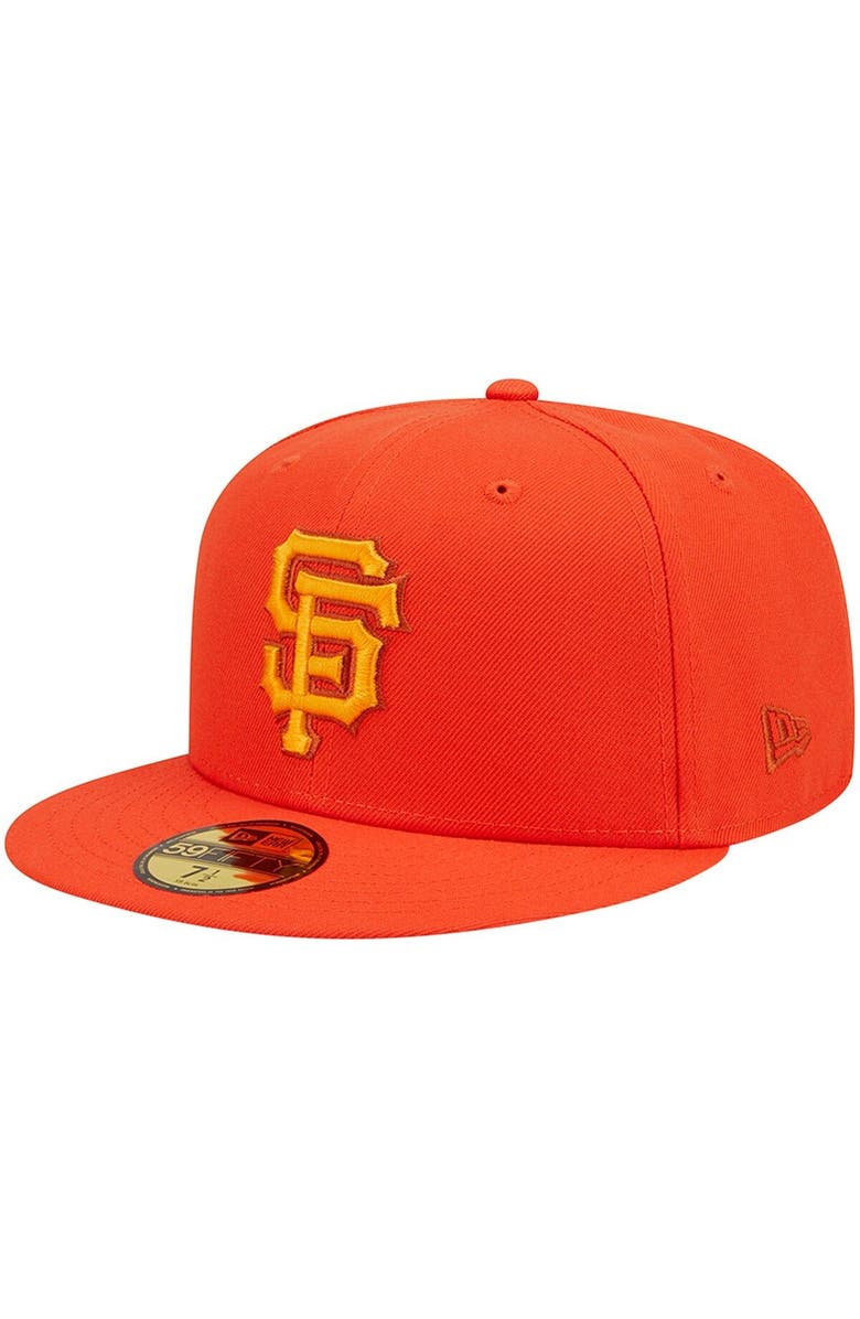 New Era Men's New Era Orange San Francisco Giants Monochrome Camo 59FIFTY Fitted Hat, Main, color, 