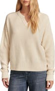 Lucky Brand Notch Neck Cotton Blend Sweater