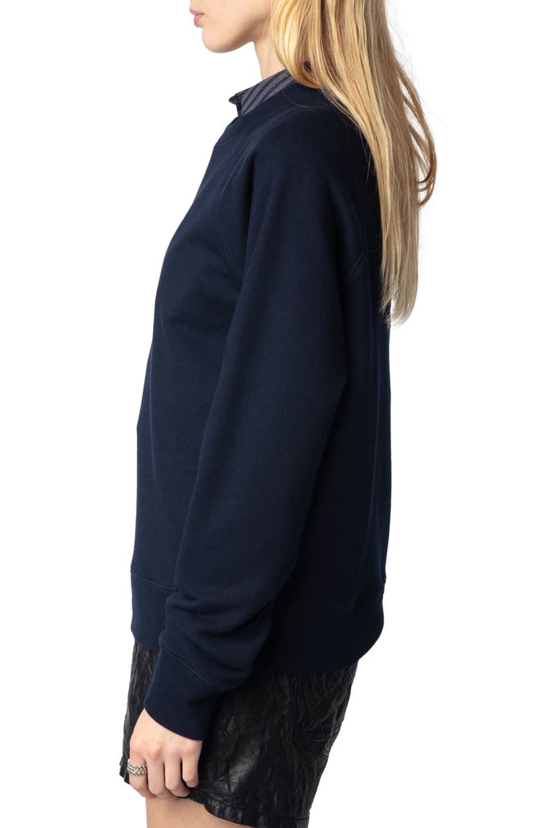 Zadig & Voltaire Upper Mo Fishnet Fallen Angel Sweatshirt, Alternate, color, 