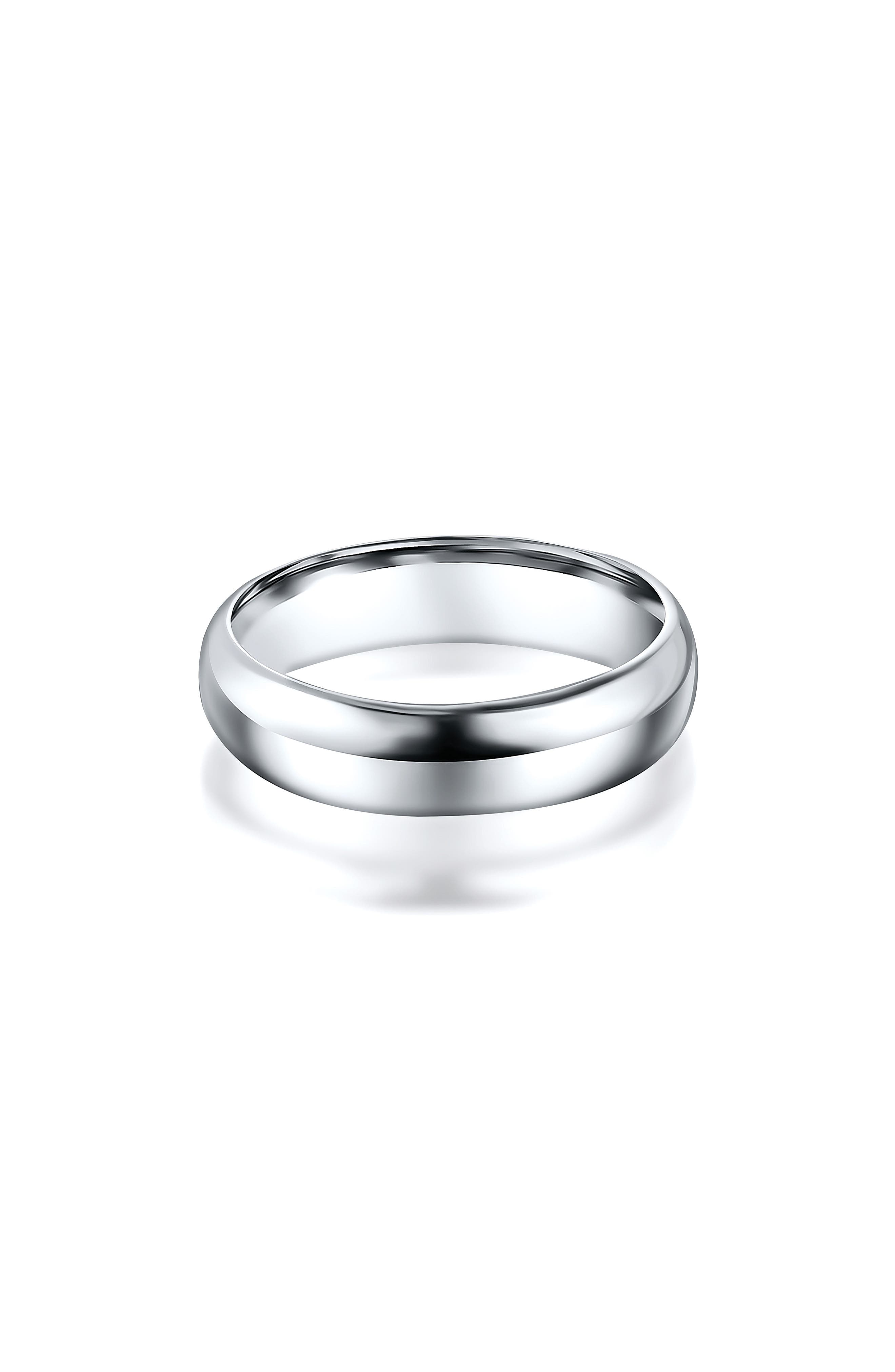 BEST SILVER Plaid Dome Band Ring