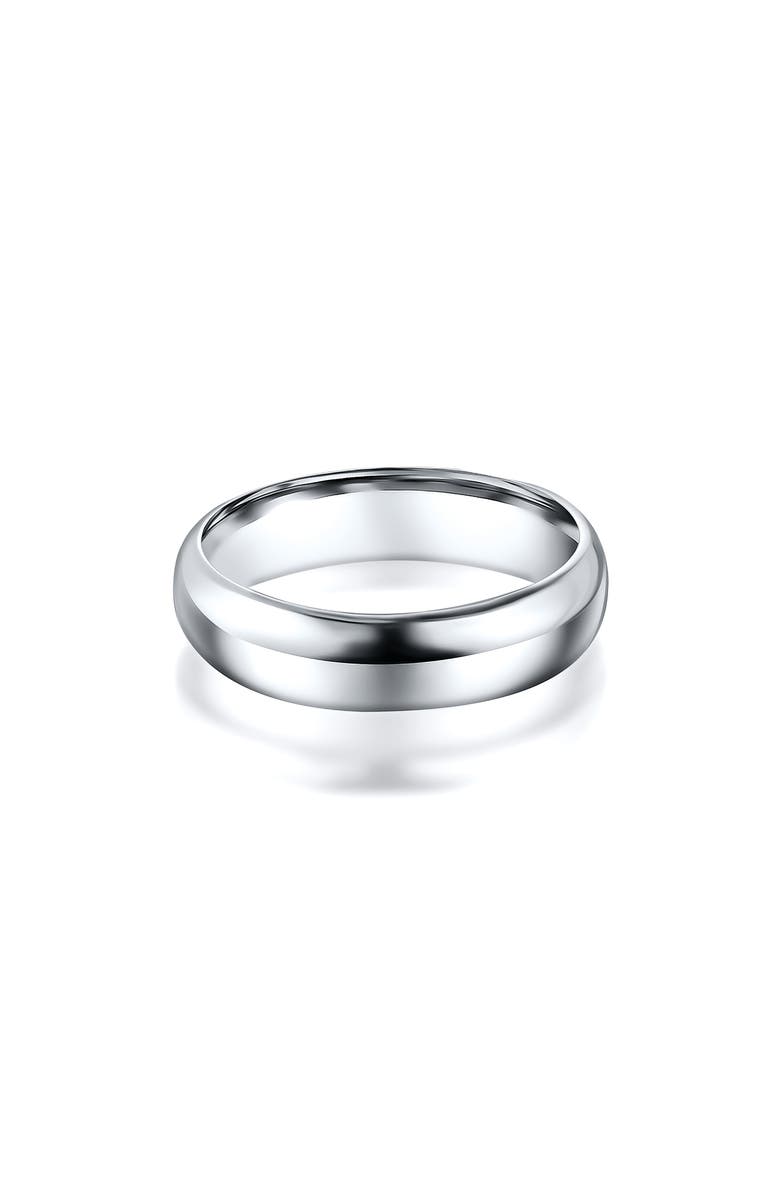 BEST SILVER Plaid Dome Band Ring, Main, color, Silver