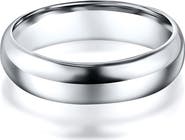 BEST SILVER Plaid Dome Band Ring