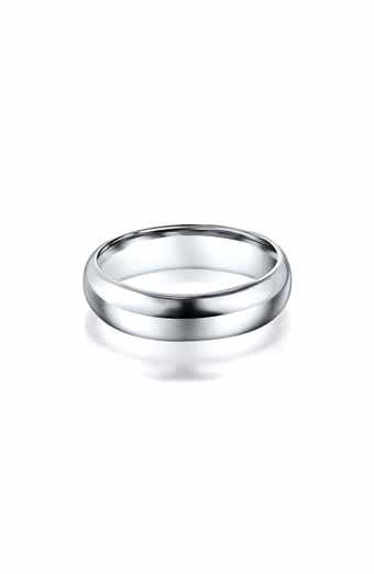 BEST SILVER Plaid Dome Band Ring