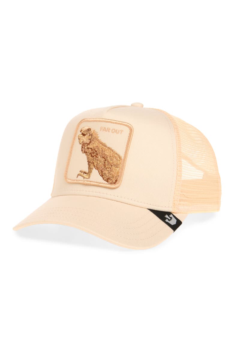 Far Out Mirage Trucker Hat, Main, color, SAND
