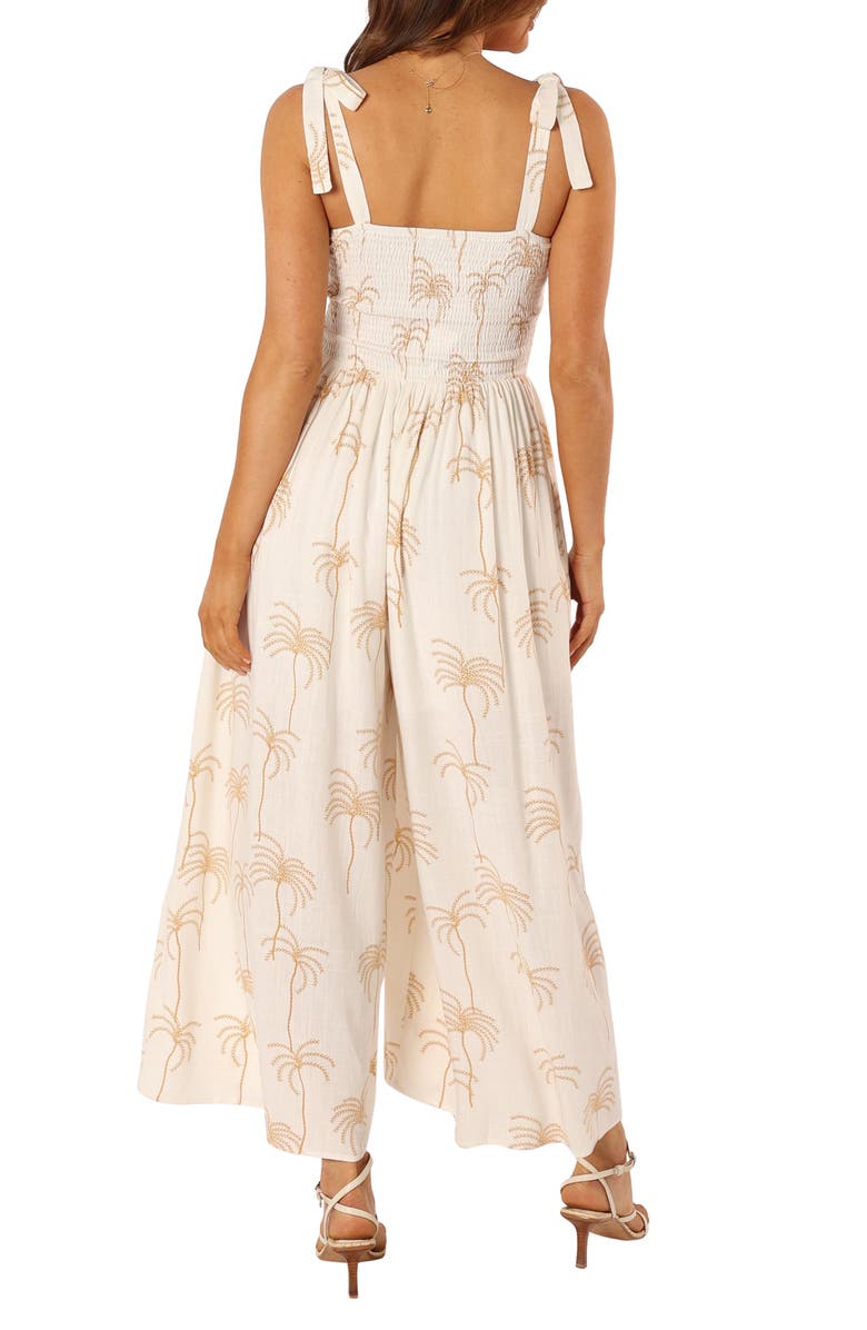 Petal & Pup Ginelle Palm Print Wide Leg Jumpsuit, Alternate, color,