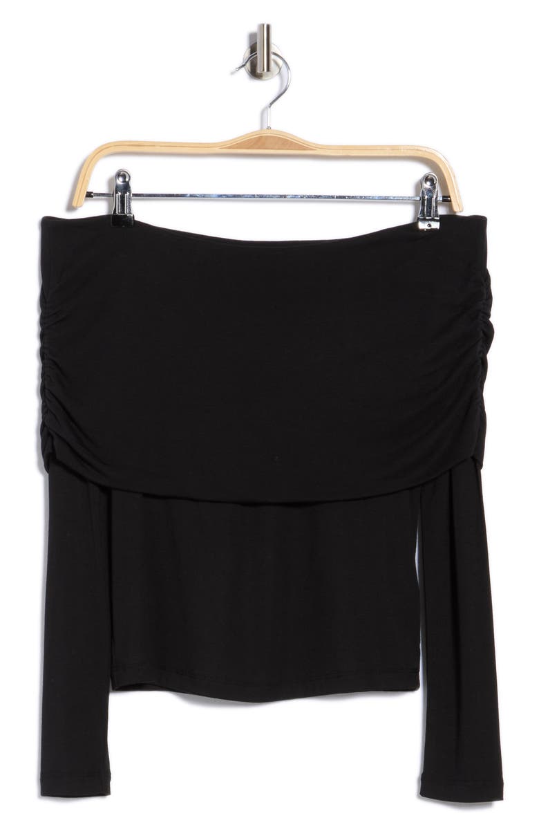 Elodie Off the Shoulder Top, Alternate, color, Black
