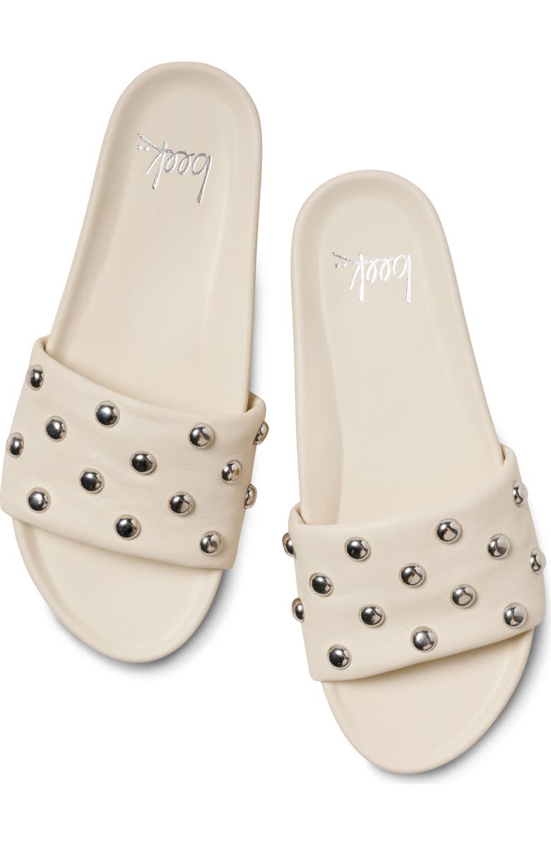 Beek Gallito Stud Slide Sandal, Alternate, color, Vanilla Silver