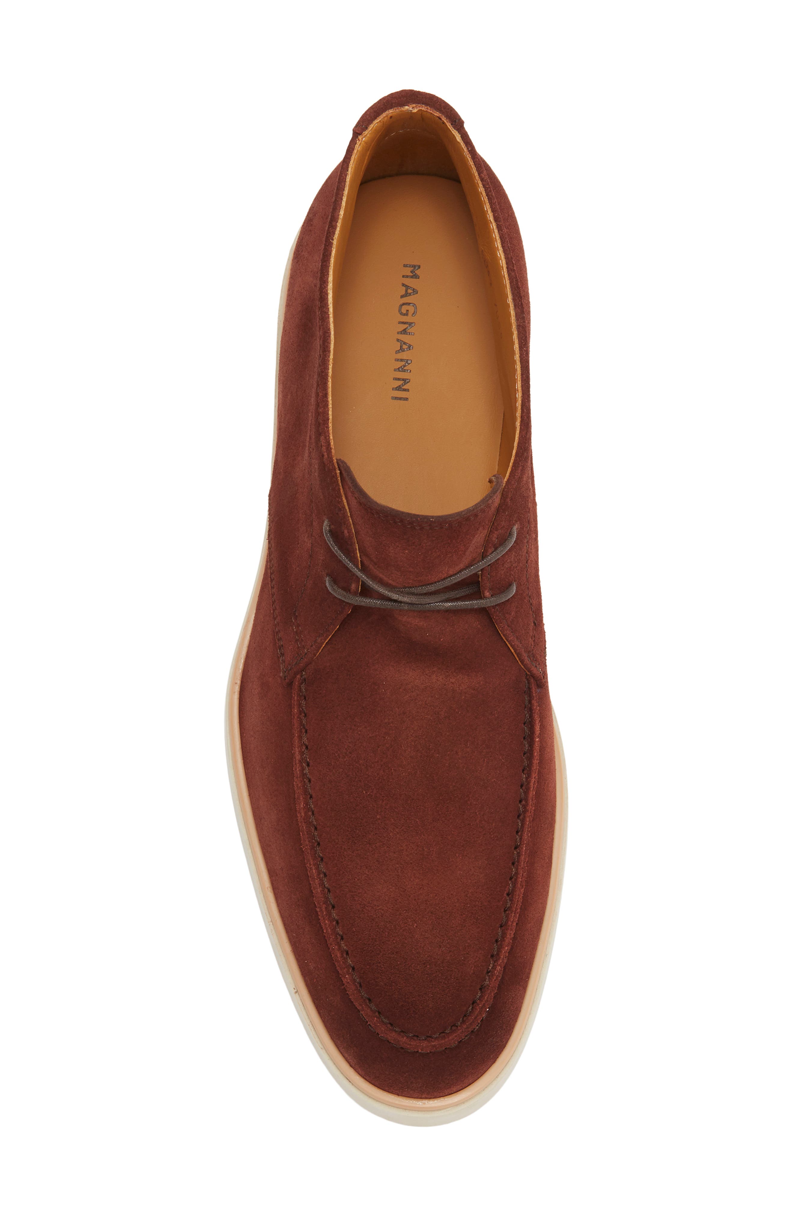 Magnanni Lello Castagna Suede Boot, Alternate, color, Castagna Brik Suede