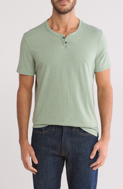 Button Notch Neck T-Shirt